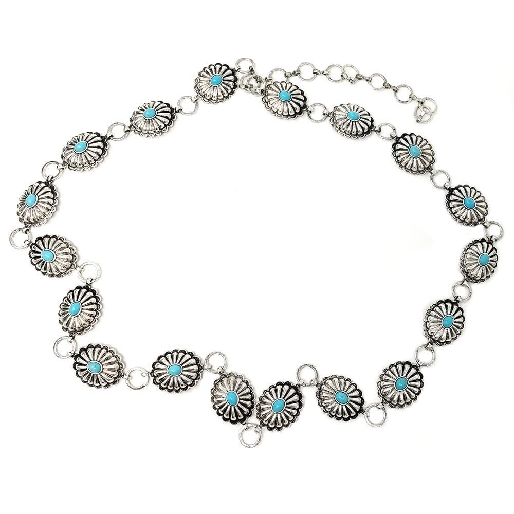 2359 Western Concho Fashion Chain Belt
